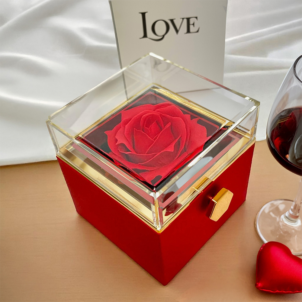To My Mommy Love Knot with Rotating Rose Gift Box From your Tummy Baby Shower