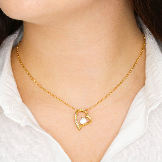 To my Smokin' Hot Forever Love Heart Necklace, Anniversary Gift for Wife, Girlfriend Necklace