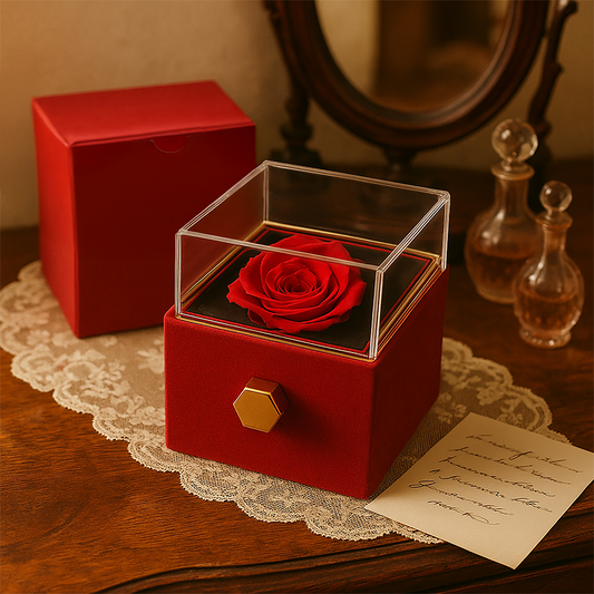 To My Mommy Love Knot with Rotating Rose Gift Box From your Tummy Baby Shower